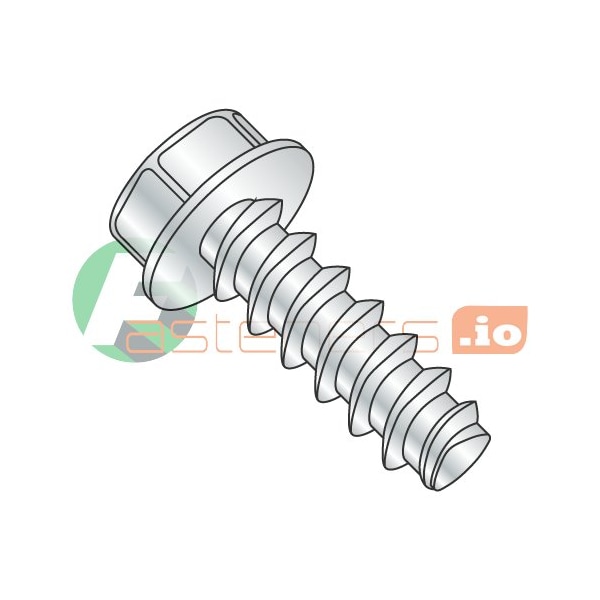 Newport Fasteners Thread Forming Screw, #12 x 1 in, Zinc Plated Steel Hex Head Hex Drive, 3000 PK 352680 - main